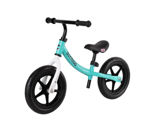Detské odrážadlo MOVINO Cariboo CLASSIC, kolesá 12'', tyrkysovo-čierne