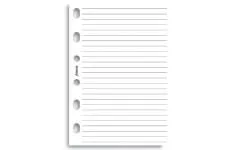 Filofax papier linajkový biely, 25 listov - vreckový