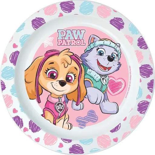 STOR Plastový tanier Paw Patrol 22cm ružový
