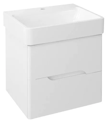SAPHO - MEDIENA umývadlová skrinka 56x51x48,5cm, biela matná/biela matná MD060