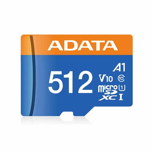 ADATA MicroSDXC karta 512 GB Premier UHS-I C10 V10 (R: 100/W: 25 MB/s) + SD adaptér