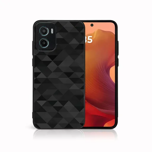 MY ART Ochranný kryt pre Motorola Moto G05 / Moto E15 BLACK TRIANGLES (232)