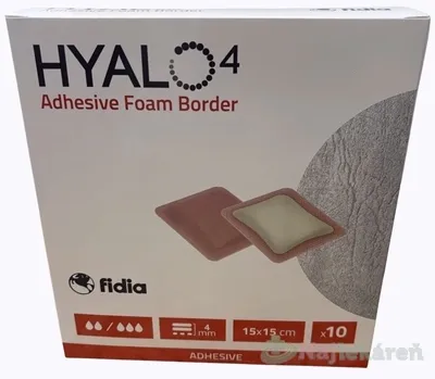 HYALO4 Adhesive Foam Border 15×15 cm silikónové penové krytie 10 ks