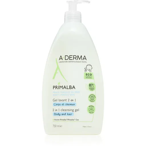 A-Derma Primalba Baby umývací gél na telo a vlasy 750 ml