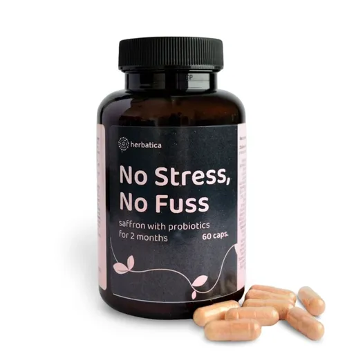Bez stresu a starostí - šafran s probiotikami na dva mesiace - 60 kapsúl - Herbatica