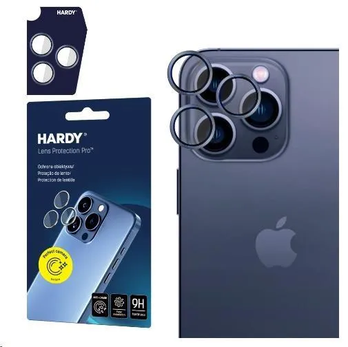 3mk HARDY Lens Protection Pro pre iPhone 15 Pre Max Blue