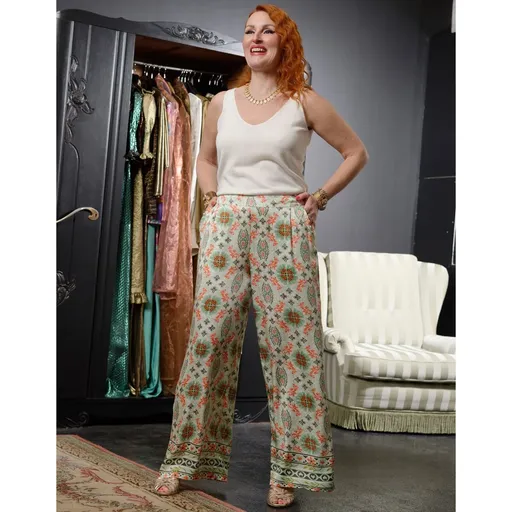 Široké nohavice s potlačou Marylin Feltz