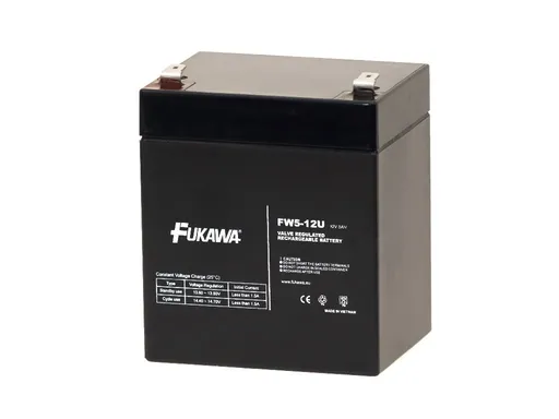 FUKAWA akumulátor FW 5-12 U (12V; 5Ah; faston F2-6,3mm; životnosť 5 rokov)