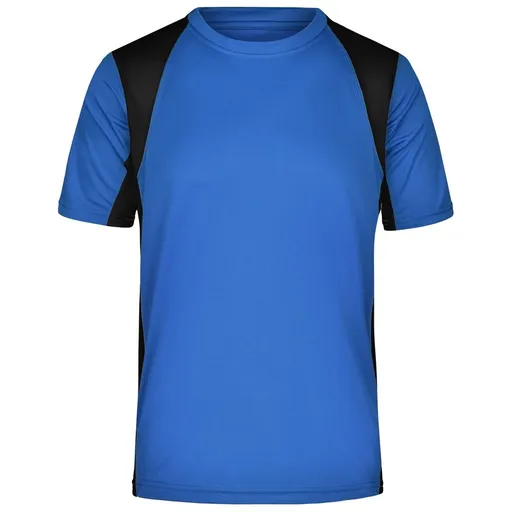 James & Nicholson (Daiber) Pánske športové tričko s krátkym rukávom JN306 - Kráľovská modrá / čierna | 3XL