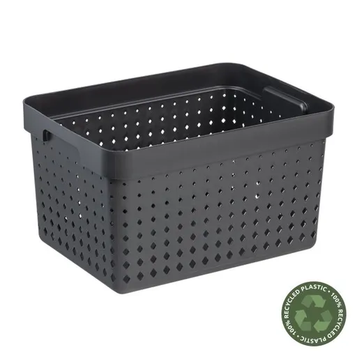 PLAST TEAM - Košík úložný 16l čierny Seoul