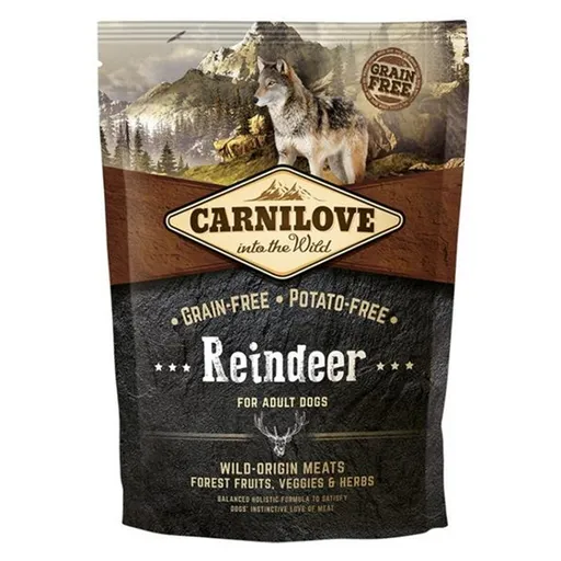 CARNILOVE Reindeer Grain Free granuly pre psov 1 ks, Hmotnosť balenia: 1,5 kg