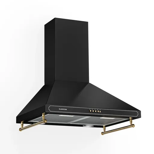 Klarstein Victoria, digestor, 60 cm, nástenný, 644,5 m³/h, LED, retro dizajn, čierny