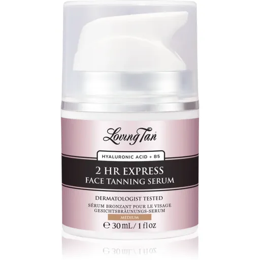 Loving Tan 2 HR Express samoopaľovacie sérum na tvár odtieň Medium 30 ml