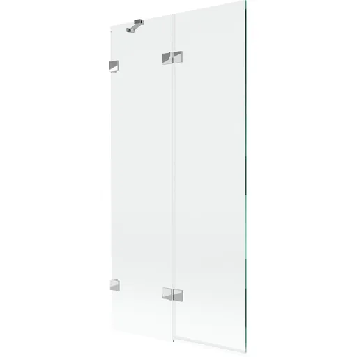 MEXEN/S - Lunar vaňová zástena 2-krídlová ľavá 90 x 150, transparent, chróm 897-090-100-01-00-L