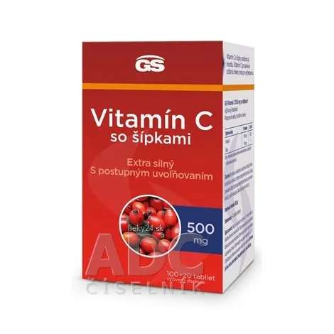 GS Vitamín C 500 mg so šípkami 100+20