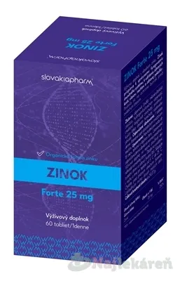 Slovakiapharm ZINOK forte 25mg 60tbl