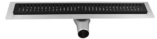 GELCO - MANUS ONDA podlahový žľab  z nerezové oceli s roštom, L-750, DN50, čierny mat GMO13B