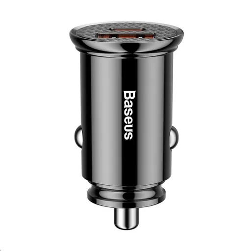 Baseus Circular Plastic nabíjačka do auta 30W (PD3.0, QC4.0+ SCP AFC) čierna
