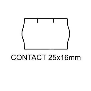Etikety Contact 25x16mm biele oblé