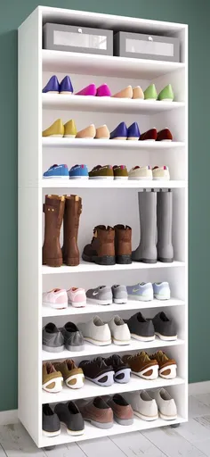 VCM Botník Lona XXL 9dílný, bílý