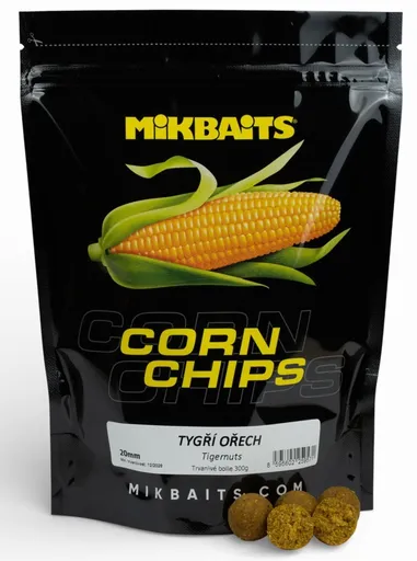 Mikabits boilie corn chips tygrí orech - 300 g 24 mm