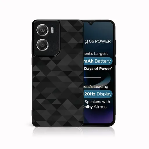 MY ART Ochranný kryt pre Motorola Moto G06 / G06 Power BLACK TRIANGLES (232)