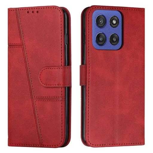 STITCHED Peňaženkový kryt pre Motorola Edge 60 / Edge 60 Fusion červený