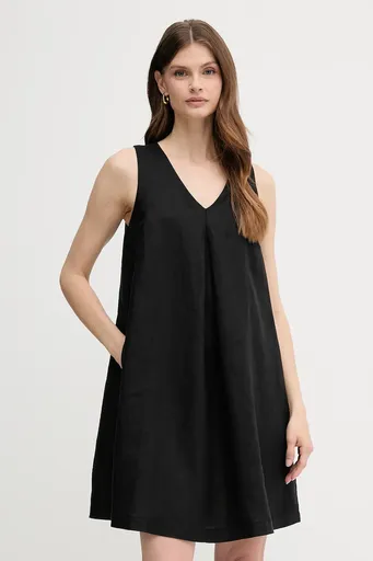 Ľanové šaty United Colors of Benetton