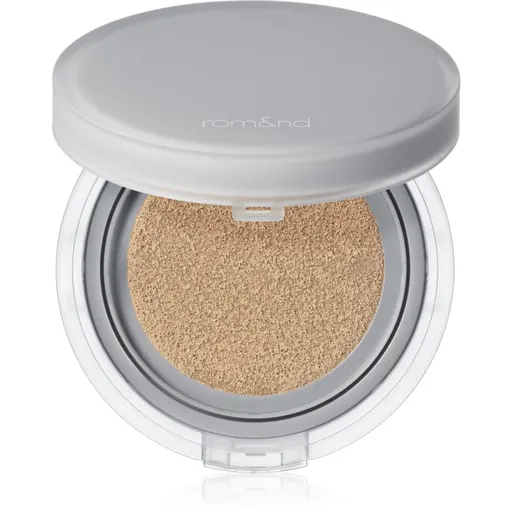 rom&nd Nu Zero Cushion ľahký ochranný make-up v hubke pre rozjasnenie pleti odtieň 04 Beige 23 15 g