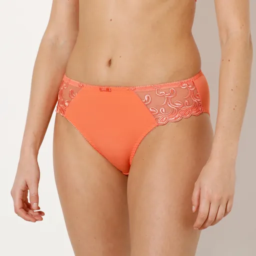 Klasické nohavičky Sienne zn. Confidence Lingerie® z mikrovlákna a vyšívaného tylu, súprava 2 ks