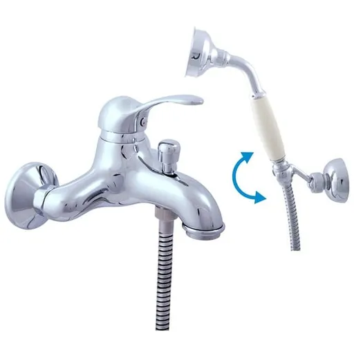 Vaňová batéria RAV Slezák LABE so sprchovacím setom 150 mm chróm L054.5/2