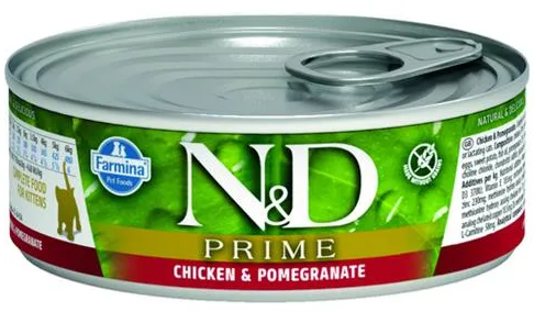 Farmina N&D cat PRIME chicken & pomegranate kitten konzerva pre mačiatka 70g