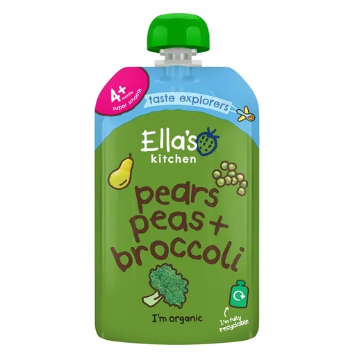 ELLA'S KITCHEN Hruška hrášok a brokolica BIO 120 g