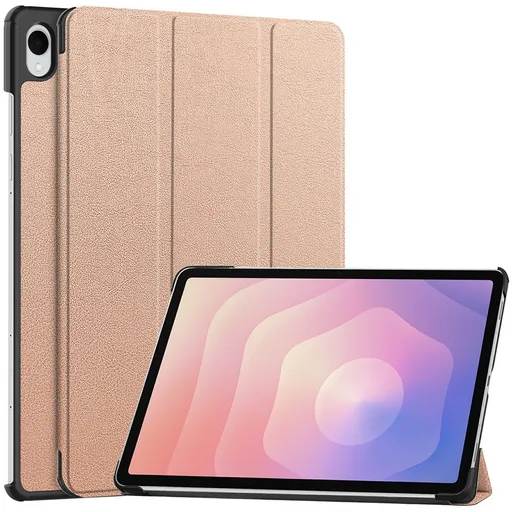 LEATHER Zaklápací kryt pre Samsung Galaxy Tab S11 ROSE GOLD