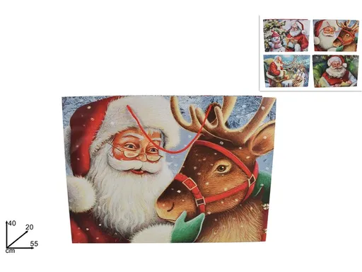MAKRO - Taška vianočná 55x40x20cm rôzne motívy