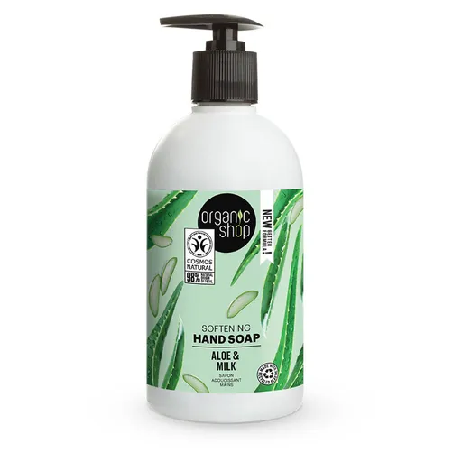 ORGANIC SHOP Zmäkčujúce mydlo na ruky "Barbadoská aloe" 500 ml