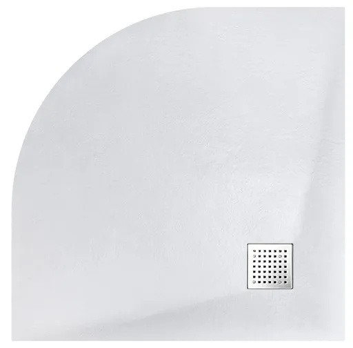 BESCO - Štvrťkruhová sprchová vanička VEXO - biela VANKVEX90CTVRTW