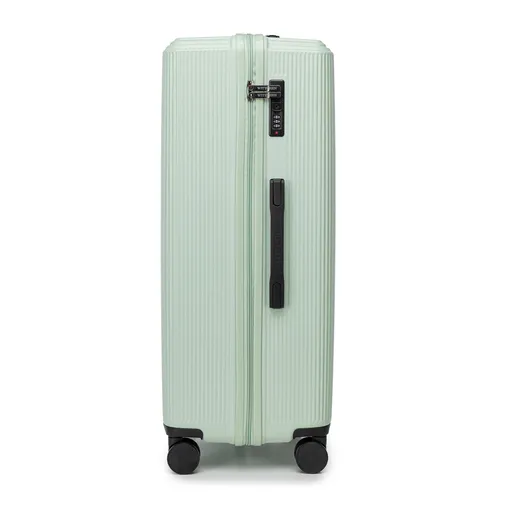 Veľký kufor z ABS s jemnými mätovými pruhmi 56-3A-603-80P