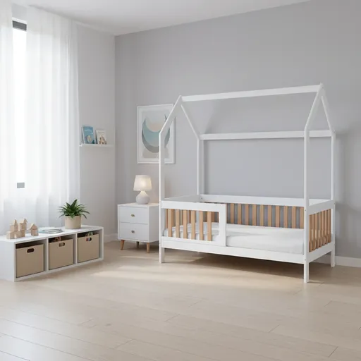 Elvisia Detská posteľ CASA BAMBINI | biela buk 80 x 160 cm