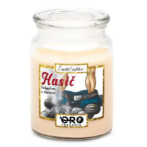 Sviečka Hasič k dispozícii (Vôňa sviečky: Vanilka)