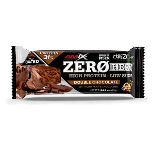 AMIX Zero hero 31% protein bar dvojitá čokoláda 65 g