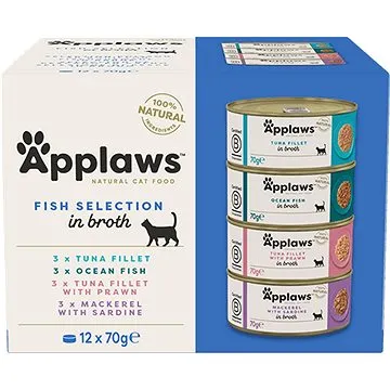 Applaws konzerva Cat multipack rybací výber 12× 70 g (5060333437381)