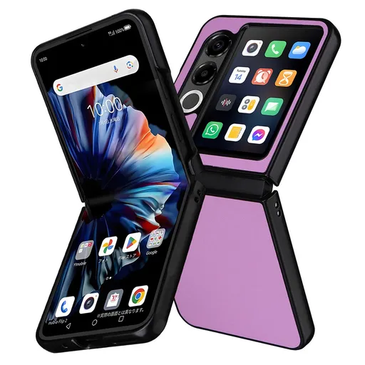 LEATHER Ochranný kryt pre ZTE Nubia Flip 2 5G fialový