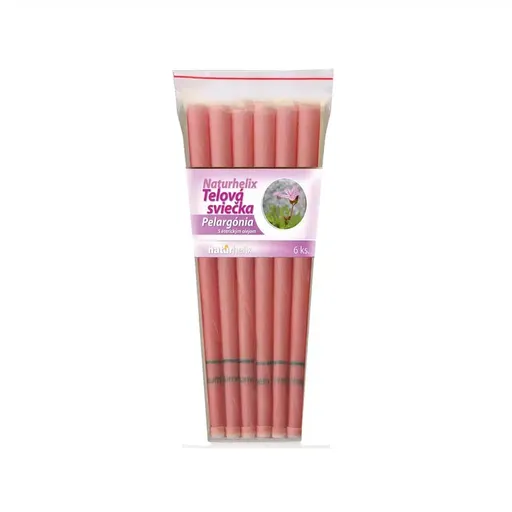 NaturheliX® Telové sviečky PELARGÓNIA (set6)