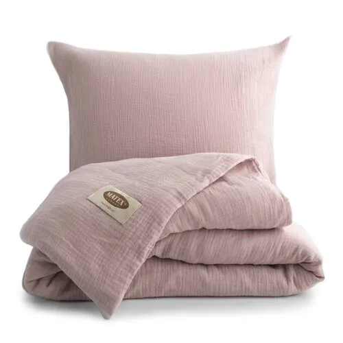 MATEX Mušelínové obliečky staroružová, 140 x 200 cm, 70 x 90 cm