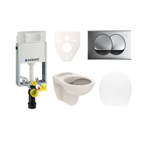 Cenovo zvýhodnený závesný WC set Geberit na zamurovanie + WC S-Line SIKOGE1U71