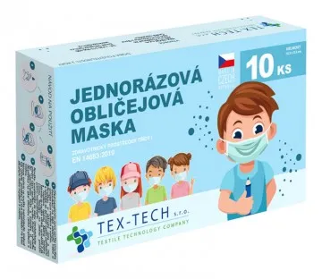 Ochran. rúško detské  10ks/bal chlapec