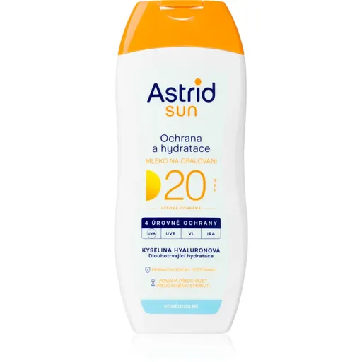 Astrid Sun mlieko na opaľovanie SPF 20 s vysokou UV ochranou 200 ml