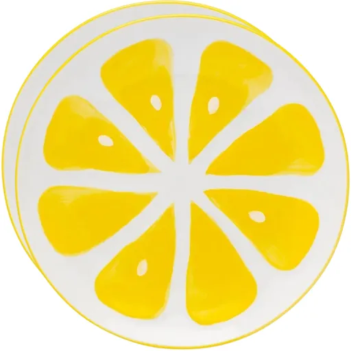 Altom Súprava keramických tanierov Tropicana citrón 20 cm, 2 ks