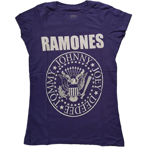 Ramones tričko Presidential Seal Fialová XS